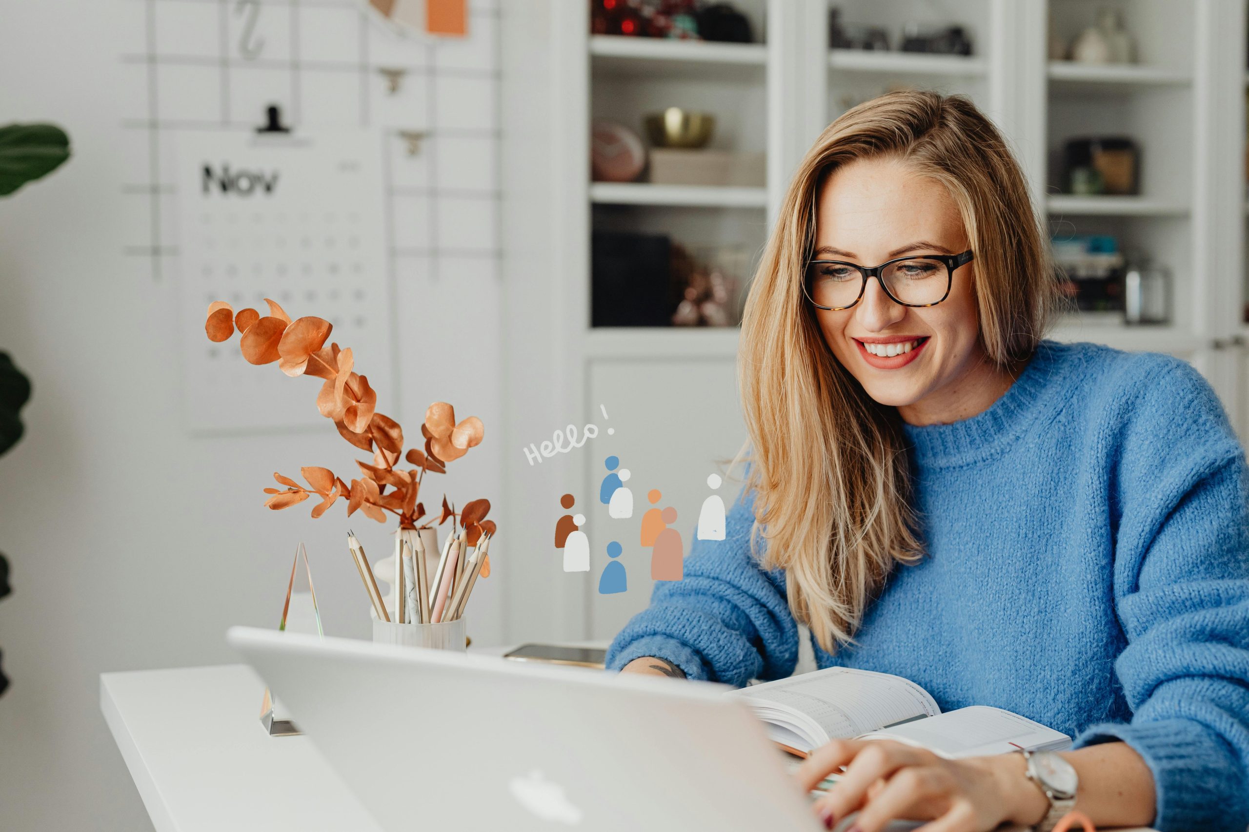 woman with laptop